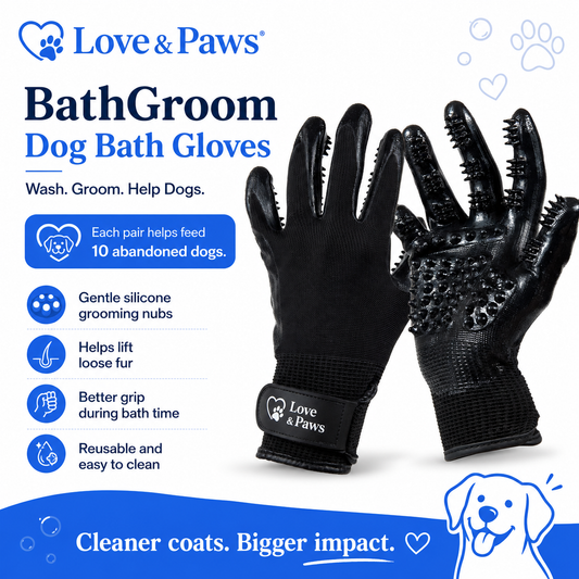 BathGroom Dog Bath Gloves