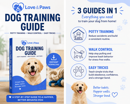 Love & Paws Dog Training Guide: Potty Training, Walk Control & Easy Tricks